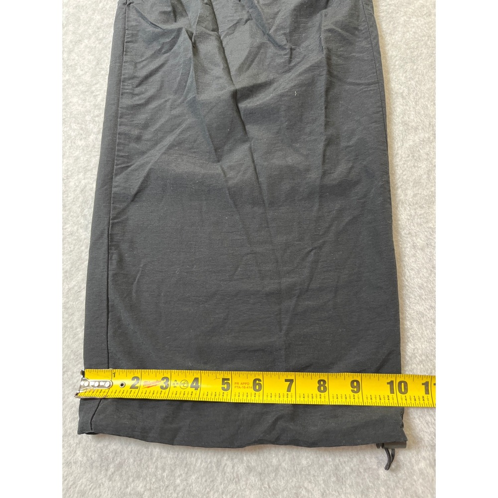 Y2K Aeropostale Black Parachute Pants Bungee Hem Utility Cargo Baggy Joggers XS - Picture 8 of 12